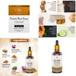 Buy Combo of 2- Potato Rice Soap 100gm & Glow Face Serum 30ml - Purplle