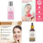 Buy Combo of 2- Rose Water 100ml & Glow Face Serum 30ml - Purplle