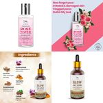 Buy Combo of 2- Rose Water 100ml & Glow Face Serum 30ml - Purplle