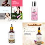 Buy Combo of 2- Rose Water 100ml & Glow Face Serum 30ml - Purplle