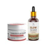 Buy Combo of 2- Tomato Clay Mask 50gm & Glow Face Serum 30ml - Purplle