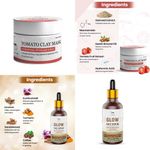 Buy Combo of 2- Tomato Clay Mask 50gm & Glow Face Serum 30ml - Purplle
