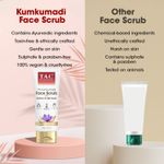 Buy TAC - The Ayurveda Co. 7% Kumkumadi Face Scrub with Saffron & 24K Gold Dust | Radiant & Youthful 100gm - Purplle