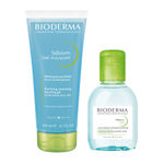Buy Bioderma Sebium Combo - Purifying Cleansing Foaming Gel, 200ml + H2O Purifying Micellar Cleansing Water For Oily and Acne Prone Skin, 100ml - Purplle