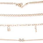 Buy Jewels Galaxy Set of 4 Gold-Plated Link Bracelets cum Anklets - Purplle
