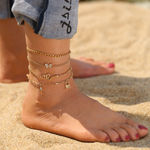 Buy Jewels Galaxy Set of 4 Gold-Plated Link Bracelets cum Anklets - Purplle