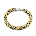 Buy Jewels Galaxy Men Silver-Toned Gold-Plated Link Bracelet - Purplle