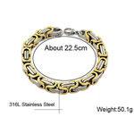 Buy Jewels Galaxy Men Silver-Toned Gold-Plated Link Bracelet - Purplle