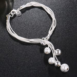 Buy Jewels Galaxy Silver-Plated Multistrand Bracelet - Purplle