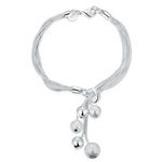 Buy Jewels Galaxy Silver-Plated Multistrand Bracelet - Purplle