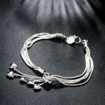 Buy Jewels Galaxy Silver-Plated Multistrand Bracelet - Purplle