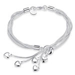 Buy Jewels Galaxy Silver-Plated Multistrand Bracelet - Purplle