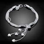 Buy Jewels Galaxy Silver-Plated Multistrand Bracelet - Purplle