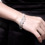 Buy Jewels Galaxy Silver-Plated Multistrand Bracelet - Purplle