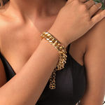 Buy Jewels Galaxy Gold Plated Link Chain Bracelet - Purplle