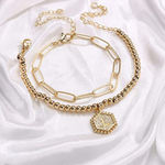 Buy Jewels Galaxy Jewellery For Women Gold Plated Alphabetical "L" Bracelet - Purplle