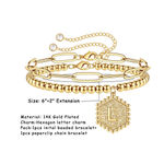 Buy Jewels Galaxy Jewellery For Women Gold Plated Alphabetical "L" Bracelet - Purplle