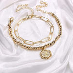 Buy Jewels Galaxy Jewellery For Women Gold Plated Alphabetical "Z" Bracelet - Purplle