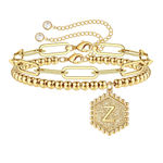 Buy Jewels Galaxy Jewellery For Women Gold Plated Alphabetical "Z" Bracelet - Purplle