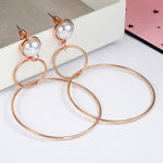Buy Jewels Galaxy White Gold-Plated Beaded Circular Drop Earrings - Purplle