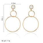 Buy Jewels Galaxy White Gold-Plated Beaded Circular Drop Earrings - Purplle