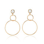 Buy Jewels Galaxy White Gold-Plated Beaded Circular Drop Earrings - Purplle