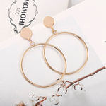 Buy Jewels Galaxy Gold-Plated Circular Drop Earrings - Purplle