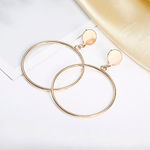 Buy Jewels Galaxy Gold-Plated Circular Drop Earrings - Purplle