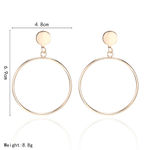 Buy Jewels Galaxy Gold-Plated Circular Drop Earrings - Purplle
