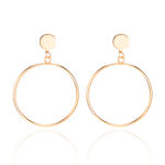 Buy Jewels Galaxy Gold-Plated Circular Drop Earrings - Purplle