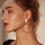 Buy Jewels Galaxy Gold-Plated Circular Drop Earrings - Purplle