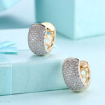 Buy Jewels Galaxy Gold-Plated Stone Studded Circular Hoop Earrings - Purplle