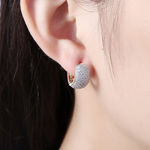 Buy Jewels Galaxy Gold-Plated Stone Studded Circular Hoop Earrings - Purplle