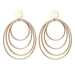 Buy Jewels Galaxy Gold-Plated Circular Layered Drop Earrings - Purplle