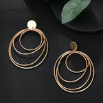 Buy Jewels Galaxy Gold-Plated Circular Layered Drop Earrings - Purplle