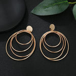 Buy Jewels Galaxy Gold-Plated Circular Layered Drop Earrings - Purplle