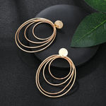 Buy Jewels Galaxy Gold-Plated Circular Layered Drop Earrings - Purplle