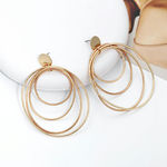 Buy Jewels Galaxy Gold-Plated Circular Layered Drop Earrings - Purplle