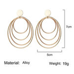 Buy Jewels Galaxy Gold-Plated Circular Layered Drop Earrings - Purplle