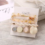 Buy Jewels Galaxy Mesmerizing Pearl Gold Plated Hairclips for Women/Girls - Purplle