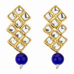 Buy Jewels Galaxy Blue Gold-Plated Artificial Stone Studded Beaded Jewellery Set - Purplle