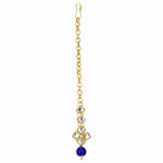 Buy Jewels Galaxy Blue Gold-Plated Artificial Stone Studded Beaded Jewellery Set - Purplle