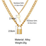 Buy Jewels Galaxy Women Gold-Plated Lock Key Layered Necklace - Purplle