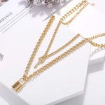 Buy Jewels Galaxy Women Gold-Plated Lock Key Layered Necklace - Purplle