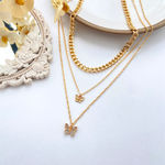 Buy Jewels Galaxy Set of 3 Gold-Plated Necklaces - Purplle