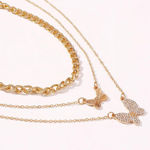 Buy Jewels Galaxy Set of 3 Gold-Plated Necklaces - Purplle