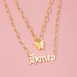 Buy Jewels Galaxy Jewellery For Women Gold Plated Honey Layered Necklace - Purplle