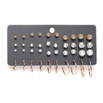 Buy Jewels Galaxy Set of 32 Gold-Plated Contemporary Studs Earrings - Purplle