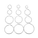 Buy Jewels Galaxy Set of 12 Silver-Plated Hoop Earrings - Purplle
