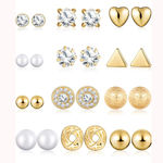 Buy Jewels Galaxy Gold-Toned Contemporary Studs Earrings - Purplle